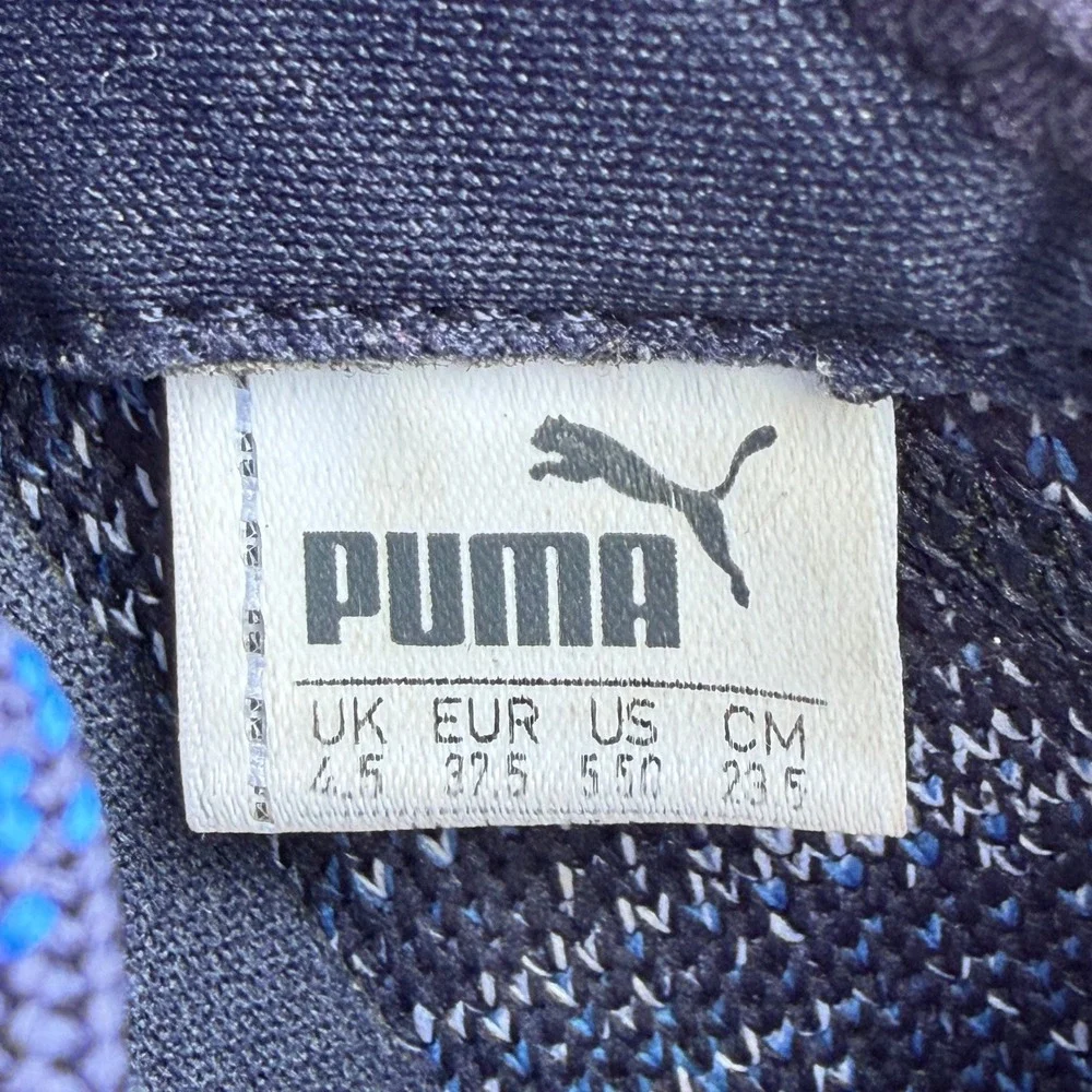 Puma Ignite Flash Evoknit Kids 5.5 Blue Running Shoes Athletic Knit Casual
